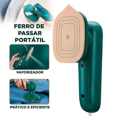 Imagem de Ferro Elétrico De Passar Roupas Portátil Mini Bivolt A Vapor - Correia
