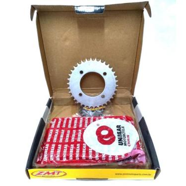 Imagem de Kit relação transmissão biz 100 1993 a 2006 aço 1045 0153 - ZMT