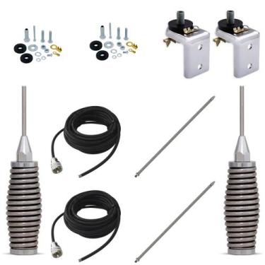 Imagem de 2 Antena Móvel PX Marinox 2,70 Metros Mola B-2003 2 alongador Inox 60c