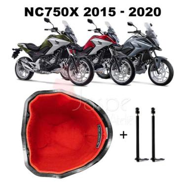 Imagem de Forração Honda NC 750X Baú Forro Scooter Vermelho + 2 Antena - Jaspe A