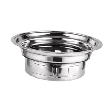 Imagem de Bothyi Churrasqueira redonda aquecedora de bule para áreas externas e internas, churrasqueira para acampamento, churrasqueira para jardim, quintal, mochila, Style a