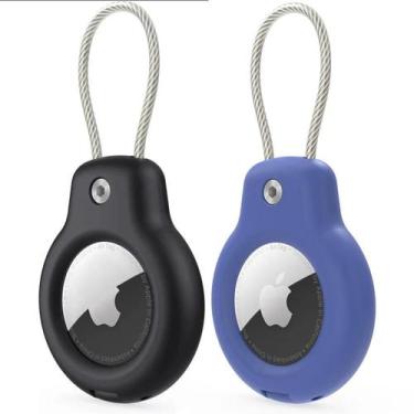 Imagem de Apple Airtag Holder Chaveiro Etiqueta De Bagagem Compatível Com Cabo D