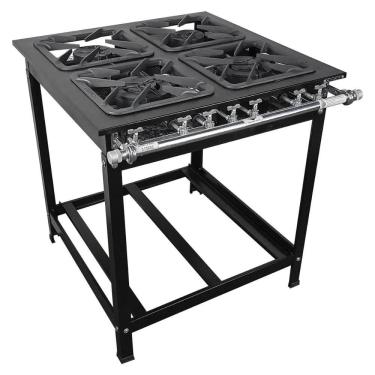 Imagem de Fogao 4 Bocas 30X30cm Gas Glp Gold Baixa Pressao Perfil 5Cm De Pé Cefaz