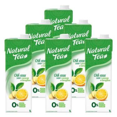 Imagem de Chá Verde Natural Tea Laranja e Gengibre 1l 6 Unidades