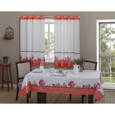 Imagem de Cortina para Cozinha 2x1,40 Casa D'oro Sultan, Doce Magia