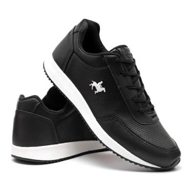 Imagem de Sapatenis Masculino Preto Tênis Casual Polo Vili para Dia a Dia, Preto