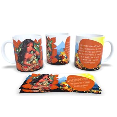 Imagem de Canecas de Porcelana Branca Personalizadas Princesas Empoderadas (Pocahontass)