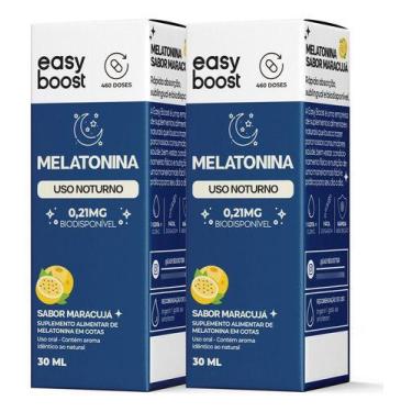 Imagem de Melatonina Gotas Sublingual Easy Boost Maracujá 60ml Kit 2x