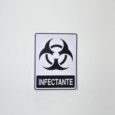 Imagem de Adesivo Para Lixeira Lixo Infectante 20x15 - 10 UNI - Adesivo para lix