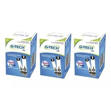 Imagem de Kit Com 200 Tiras Reagentes G-tech Para Medição De Glicose