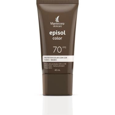 Imagem de Protetor Solar Facial Episol Color Tom 5 Negro Fps 70 40ml - MANTECORP