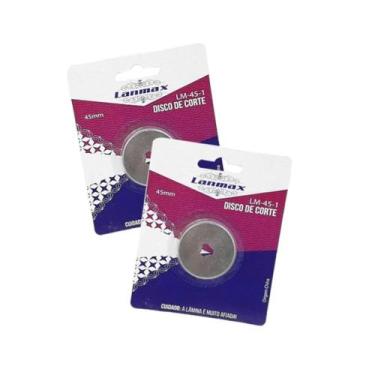 Imagem de 2 Disco De Corte Cortador Circular 45mm Patchwork Tecido - Lanmax