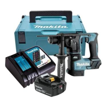 Imagem de Martelete Rompedor A Bateria 18v 5ah Makita Dhr171 Com Carregador Rápi