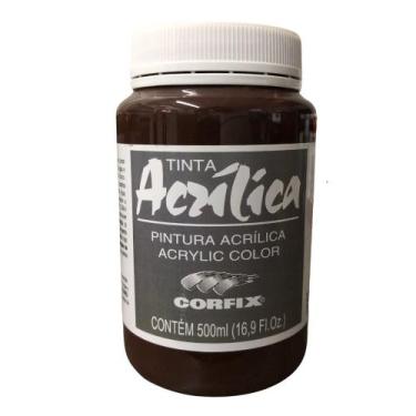 Imagem de Tinta Acrílica Corfix 500ml G1 Escolha a Cor , MARROM VAN DICK