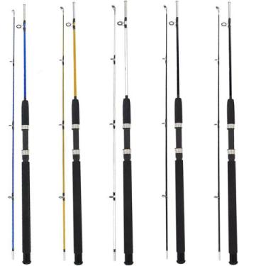 Imagem de Kit 5 Varas De Pesca Para Molinete Duas Partes Fibra de Vidro 1,80m 40