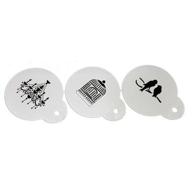 Imagem de Stencil para Decoração Cupcakes Café 3 pçs - GMEZN405 - Prime Chef