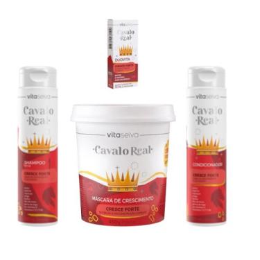 Imagem de Vita Seiva Cavalo Real Cresce Forte 04 Produtos (Shampoo/Condicionador