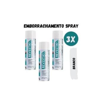 Imagem de 3 Revestik Emborrachamento Spray 400ml Branco Impermeabiliza - TBR