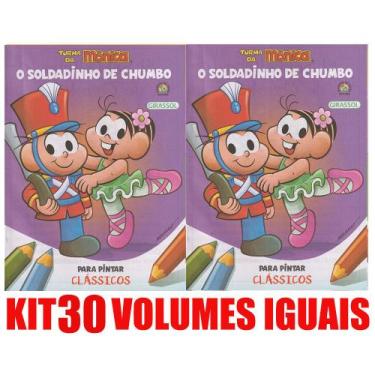 Imagem de O Soldadinho Chumbo Livro Para Pintar Kit C/30 Lembrancinha - Girassol