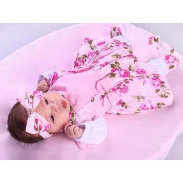 Imagem de Saída de Maternidade de Menina Charme - 4 Peças - Lalu Enxovais, Rosa,