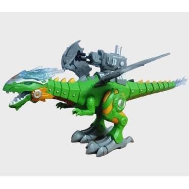 Imagem de Cyber Dragão Anda Lança Dardos E Solta Fumaça c/ Som - Toy King