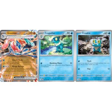 Imagem de Pokemon Greninja ex 106/167 – Twilight Masquerade Card Lot Frogadie & Froakie