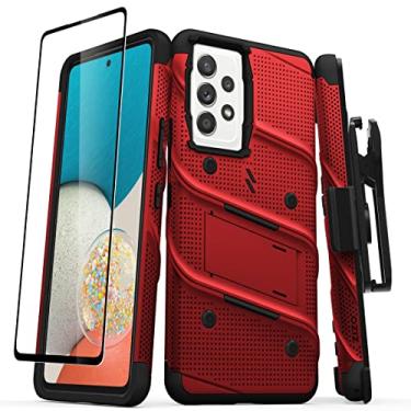 Imagem de ZIZO Conjunto de parafusos para Galaxy A53 5G capa com protetor de tela suporte coldre cordão - vermelho