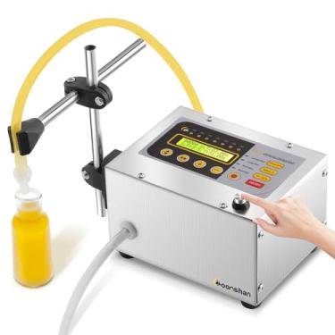 Imagem de Moonshan Máquina de enchimento de líquidos de 29 a 3,5 ml, máquina de encher garrafas, bomba de diafragma, controle digital para líquidos, suco, vinho, óleo MCT, óleo cosmético, detergente com cabeça única que não goteja, GFK-160A