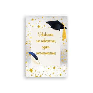 Imagem de Painel De Festa Vertical 1,50 x 2,20 - Formatura Prateado Capelo 005 -