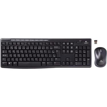 Imagem de Combo Teclado E Mouse Sem Fio Logitech Mk270 Teclas Mídia, Preto