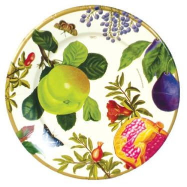 Imagem de Conjunto de 2 pratos de salada de papel da Entertaining with Caspari, marfim