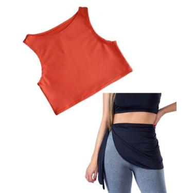 Imagem de Kit Cropped Regata liso básico + Tampa bumbum fitness - DE UMA MARIA P