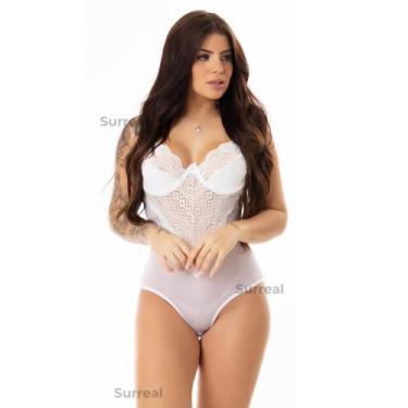Imagem de Body Sexy Tule Transparente Decote Renda Sedutor  Lingerie Provocante 