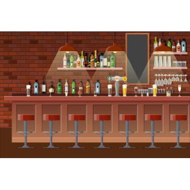 Imagem de Painel de Lona Balcão de Bar Pub Boteco - Fabrika de Festa, 300x200cm