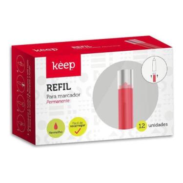 Imagem de Refil p/ marcador permanente - keep, Vermelho MR016