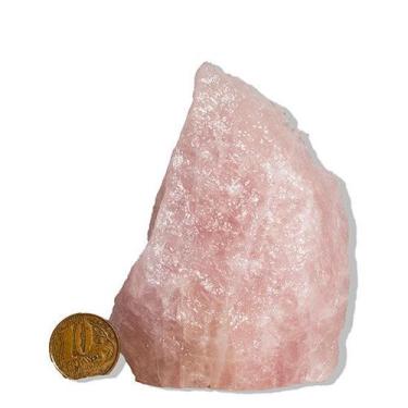 Imagem de 01 Cristal Rosa Pedra Pé Serrado 200 a 300g 8 a 12cm Tipo B - Cristais