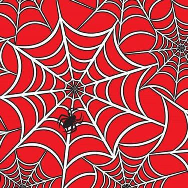 Imagem de TOALHA TNT ESTAMPADA VERMELHO TEIA ARANHA 2,18 X 1,38 m - Fascinação