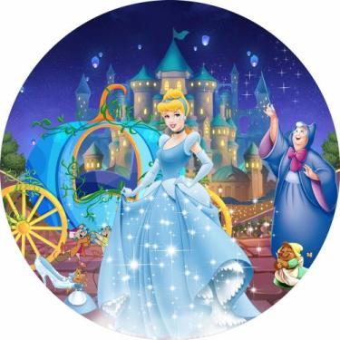 Imagem de Painel Festa Redondo Cinderela mod 1 3d 1,50 Dia. - Fantasia Brás