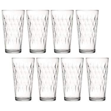 Imagem de Copo Vidro 350ml Vitrage Suco Agua Glamour Luxo Nadir - 8 Un - NADIR F