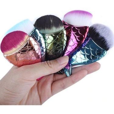 Imagem de Pincéis Maquiagem Pincel Sereia Peixe Contorno Oferta!! - oem, Rosa