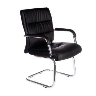 Imagem de Cadeira Fixa Estofada W-50A Preta - Atacadeiras