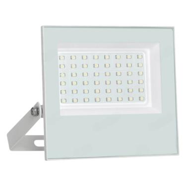 Imagem de Refletor Branco Led 50W 6000K Bivolt IP66 13cm