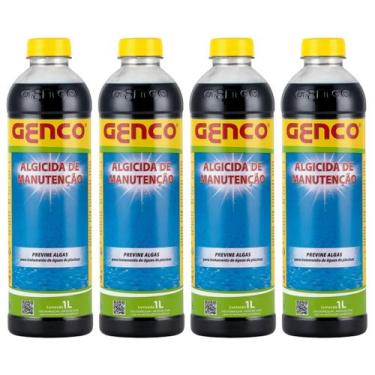 Imagem de Kit 4 Algicida Para Manutenção de Piscinas 1 Litro Genco