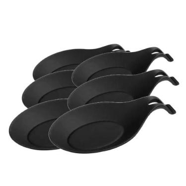 Imagem de Kit 6 Descanso Apoio Colheres Utensílios Talheres Silicone - Fratelli