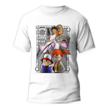 Imagem de Camiseta Brock Anime Pokemon Ash Misty Camisa 100% Algodão - Kamisetas