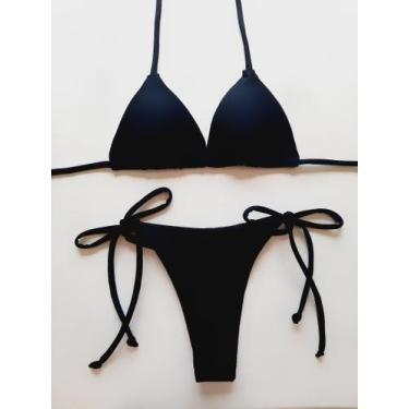 Imagem de Conjunto de biquini cortininha com bojo Biquini fio dental - RAYS MODA