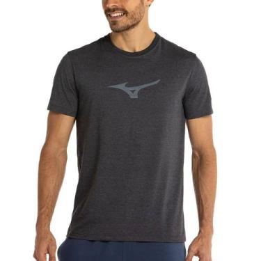 Imagem de Camiseta de Treino Masculina Mizuno Lifestyle, Cinza, M