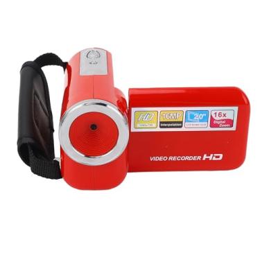 Imagem de Filmadora Com Câmera de Vídeo, Filmadora HD 1080P 16MP Câmera de Vídeo Com Zoom Digital 16X para YouTube, Com Gravador de Vlogging de Tela de Rotação de 2 Polegadas para Viagens