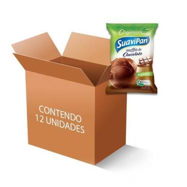 Imagem de Muffin De Chocolate Orgânico Suavipan Contendo 12 Unidades De 40g Cada