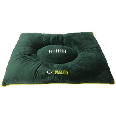 Imagem de Cama PET NFL – Almofada de pelúcia "macia e aconchegante" Green Bay Packers. - Cama de cachorro de futebol. Colchão esportivo aconchegante para gatos e cães